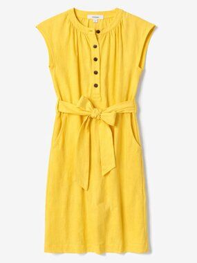 NWT A Loves A Women's‎ Yellow Mini Shift Dress Size S Twee Spring Pockets Preppy